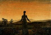 Caspar David Friedrich Woman before the Rising Sun Germany oil painting artist